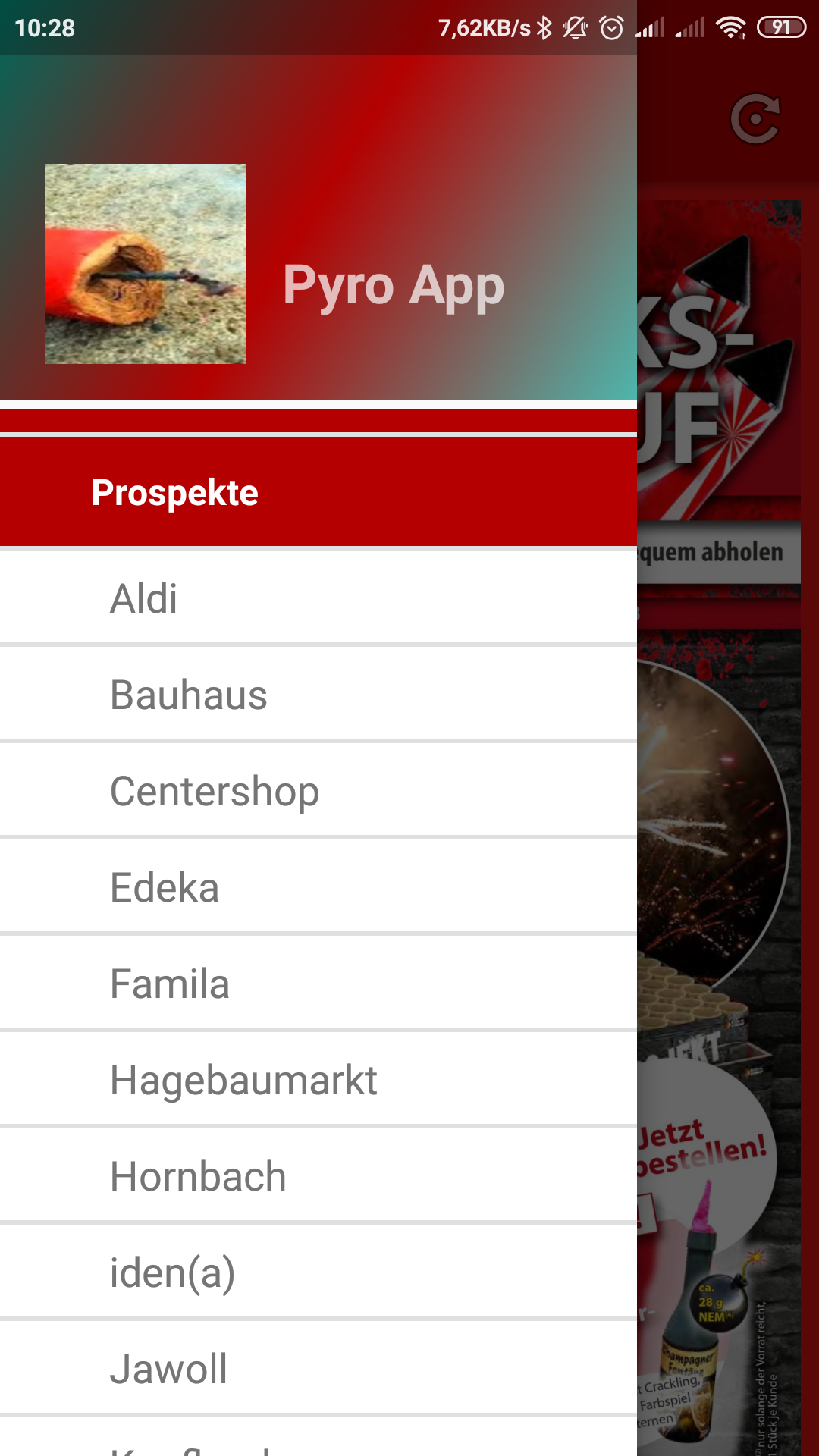 Pyro App: Prospekte